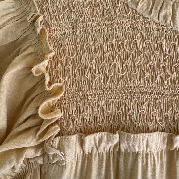 MOON RIVER Smocked High Neck Short Dress - SZ L - Picture 7 of 7